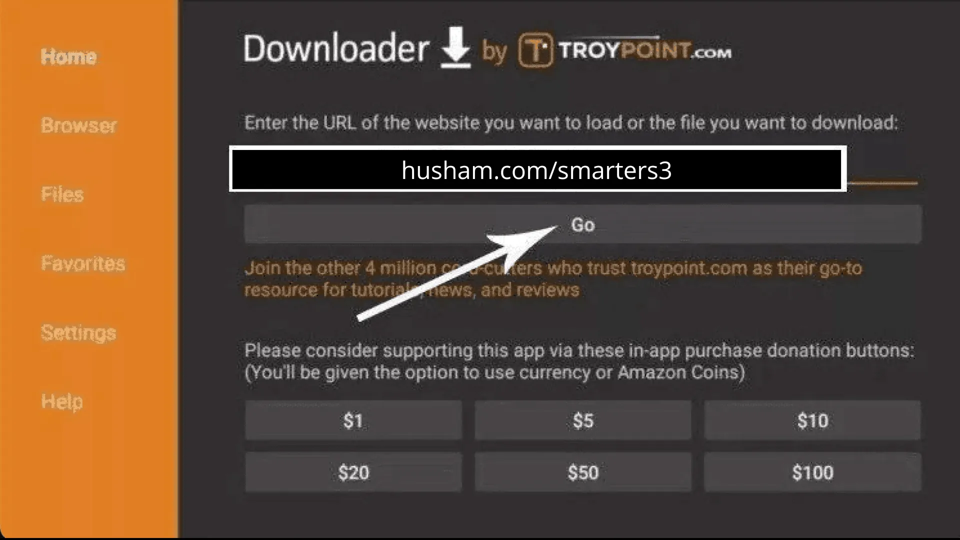 Enter URL
