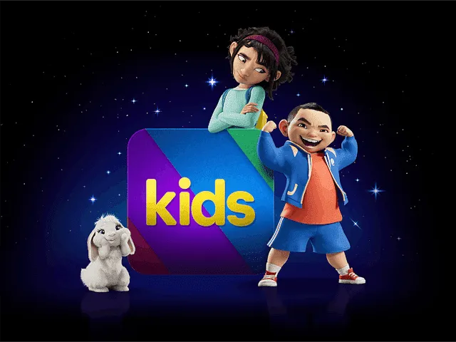 Kids watching IPTV